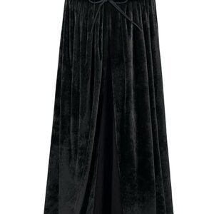 Hooded Cloak Velvet Cape with Hood Halloween Capes Women Witch Costume Vampire C